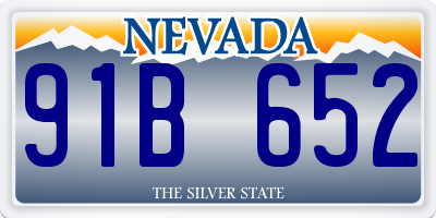 NV license plate 91B652