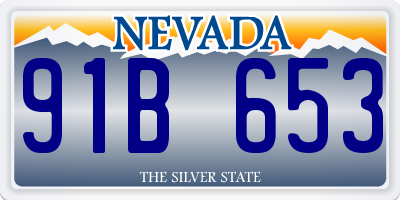 NV license plate 91B653