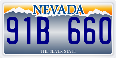 NV license plate 91B660