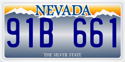 NV license plate 91B661