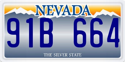 NV license plate 91B664