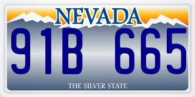 NV license plate 91B665