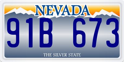 NV license plate 91B673