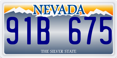 NV license plate 91B675