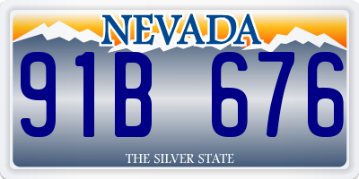 NV license plate 91B676