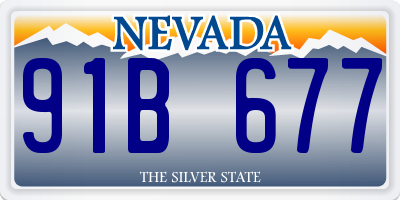 NV license plate 91B677