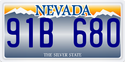 NV license plate 91B680