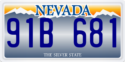 NV license plate 91B681