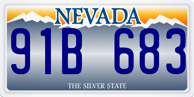 NV license plate 91B683