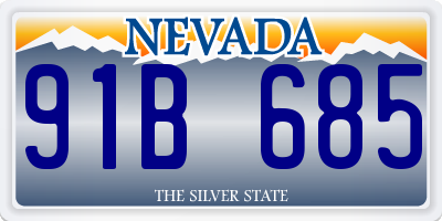 NV license plate 91B685