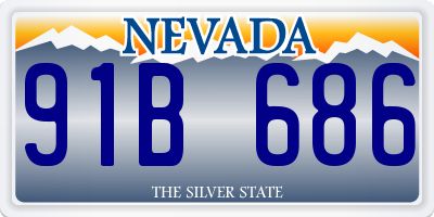 NV license plate 91B686
