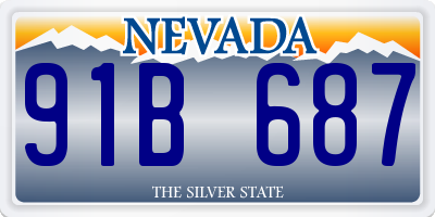 NV license plate 91B687