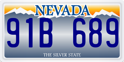 NV license plate 91B689