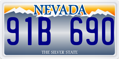 NV license plate 91B690