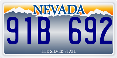 NV license plate 91B692