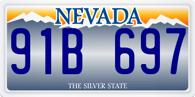 NV license plate 91B697