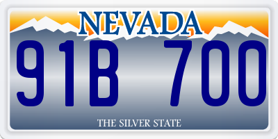 NV license plate 91B700