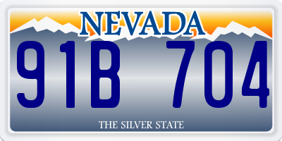 NV license plate 91B704