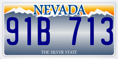 NV license plate 91B713