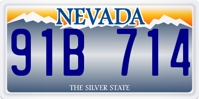 NV license plate 91B714