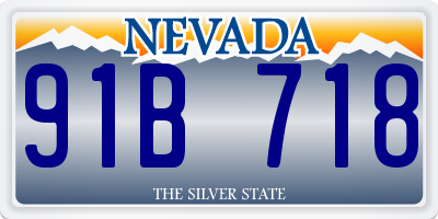 NV license plate 91B718