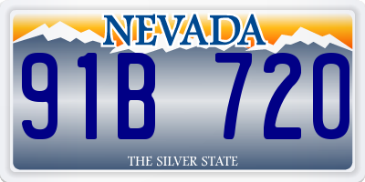NV license plate 91B720