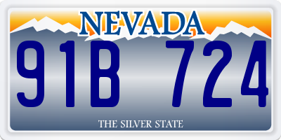 NV license plate 91B724