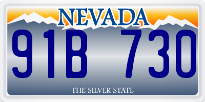 NV license plate 91B730