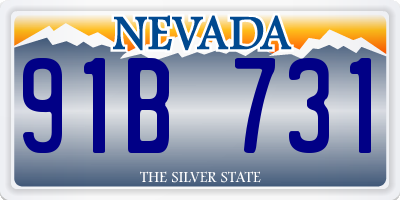 NV license plate 91B731