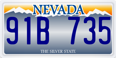 NV license plate 91B735