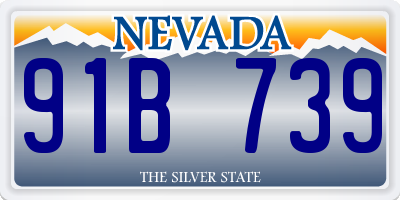 NV license plate 91B739