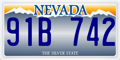 NV license plate 91B742