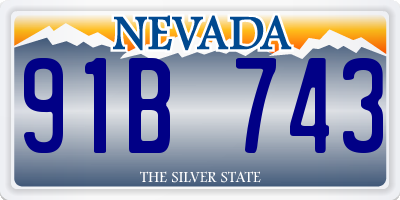 NV license plate 91B743