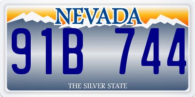 NV license plate 91B744