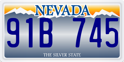 NV license plate 91B745