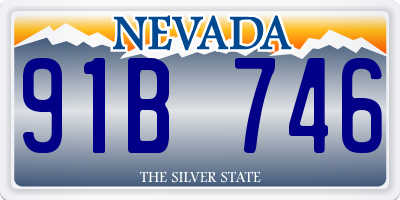 NV license plate 91B746