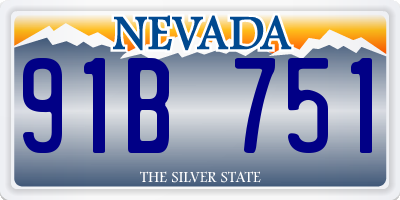 NV license plate 91B751