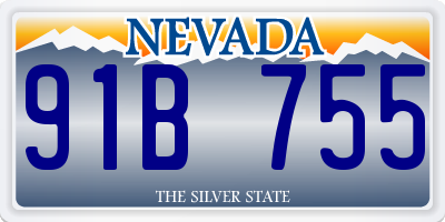 NV license plate 91B755