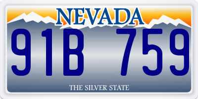 NV license plate 91B759