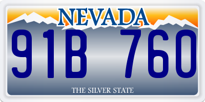 NV license plate 91B760