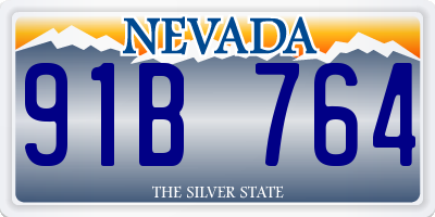 NV license plate 91B764