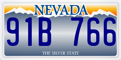 NV license plate 91B766