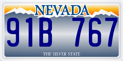 NV license plate 91B767