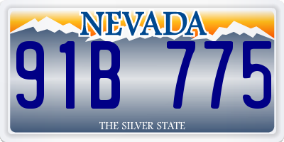 NV license plate 91B775