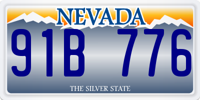 NV license plate 91B776