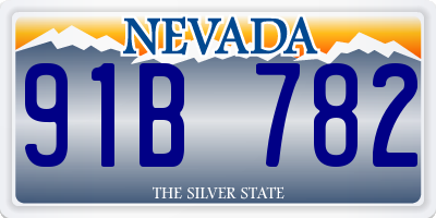 NV license plate 91B782