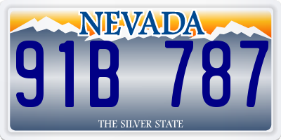 NV license plate 91B787