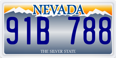 NV license plate 91B788