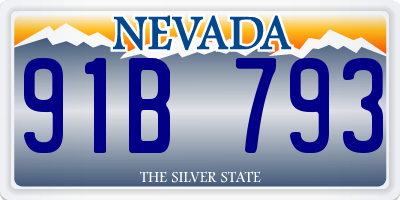 NV license plate 91B793