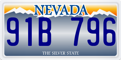 NV license plate 91B796